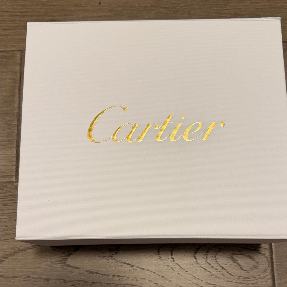 Cartier White Box with Gold Logo
